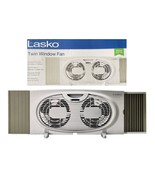 Lasko W07350 Twin Window Fan 10.15&quot; H X 7&quot; D 2-Speed, White - £26.28 GBP