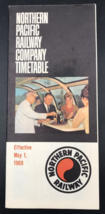 VTG 1969 Northern Pacific Railway Railroad NP Timetable Streamlined Main... - $13.99