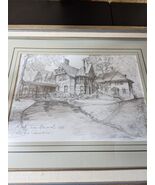 Signed and framed pencil sketch by Charles H. Overly of the Mark Twain m... - €97,98 EUR