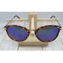 J.Crew Cat Eye Like Sunglasses Blue Lens Reflective Tortoise Brown Gold Frame  - £18.54 GBP