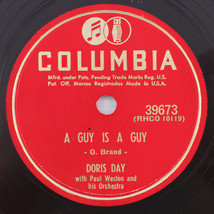 Doris Day / Paul Weston – A Guy Is A Guy / Who - 1952 10&quot; 78 rpm Record 39673 - £29.26 GBP