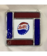 VTG Pepsi GLASS HANGING WINDOW SIGN SUN CATCHER Advertising 6” X 6” Bott... - $760.08 MXN