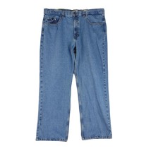 Blue Mountain Men&#39;s 44x32 Jeans, Straight Leg, Medium Wash 100% Cotton Denim - £15.21 GBP