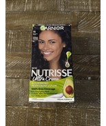Garnier Nutrisse Ultra Creme Permanent Hair Color 11 Blackest Black - $31.04 CAD