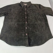 Authentic Dungarees High Sierra Men's Black Button-Up Leather Jacket Size 2X image 8