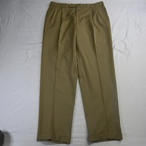 Ballin 38 x 34 Khaki Manchester Comfort Eze Pleated Cuffed Dress Pants - £18.80 GBP