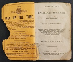 1862 antique CIVIL WAR BEADLE&#39;S DIME PATRIOTIC SPEAKER lincoln prose spe... - $123.70