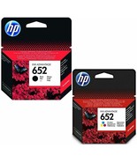 NEW ORIGINAL HP INK CARTRIDGE 652 BLACK+ HP INK 652 TRI-COLOUR - £45.58 GBP