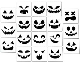 Halloween Pumpkin Stencils Jack o&#39;Lantern Airbrush Spray Painting  (18 PCS) - £12.85 GBP