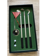 Golf 3 Pens and Key Chain Set Great Gift Idea! NEW - £14.80 GBP