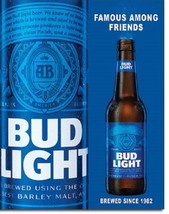 Bud Light Anheuser Busch Budweiser Famous Friends Logo Wall Decor Metal ... - £12.75 GBP