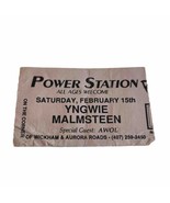 YNGWIE MALMSTEEN Concert Ticket Stub Feb 15, 1992 Power Station Melbourn... - £19.55 GBP