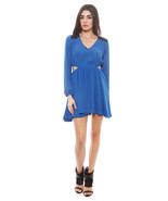 Donna Mizani royal blue dress Cut Out Flounce Dress extra small xs made ... - £31.53 GBP