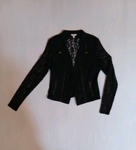 Y2k Candies Long Sleeve Black Lace Jacket Womens M Zippered Pockets Goth... - $482.04 MXN