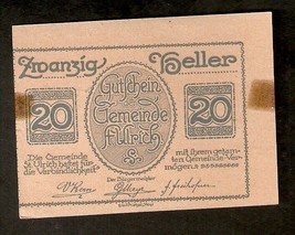 Austria Gutschein d. Gemeinde St Ulrich 20 heller 1920 Austrian Notgeld banknote - $1.96