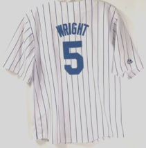 $10 David Wright #5 New York Mets MLB White Vintage Boys Pinstripe Jersey 14/16 - £9.90 GBP