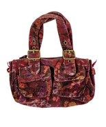 Vintage Y2K Gap Purse Velvet Velour Maroon Slouchy Shoulder Bag Butterfl... - $46.71