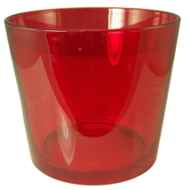 Red Glass Ikea Bowl Christmas or Valentine&#39;s Day Decor 4.75&quot; tall x 5.5&quot; - $19.34