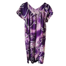 Beautiful Purple Short Sleeve Floral Dress - £11.33 GBP