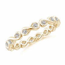 Authenticity Guarantee 
ANGARA Round Natural Diamond Knot Wedding Band in 14K... - £561.65 GBP