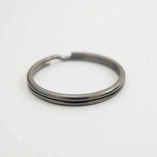 Bluemoona 50 Pcs - 25mm 1" Round Edged Split Key Chain Ring Connector Keychain K