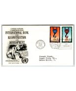 UN Scott #72 #73 1960 International Bank Vintage FDC Artmaster - $10.52