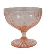Vintage Hazel Atlas Pink Depression Glass Low Sherbet Colonial Basket stem - £9.15 GBP