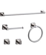 A Set Of Five Brushed Nickel Bathroom Hardware Pieces, Including A Wall-... - $61.24 CAD