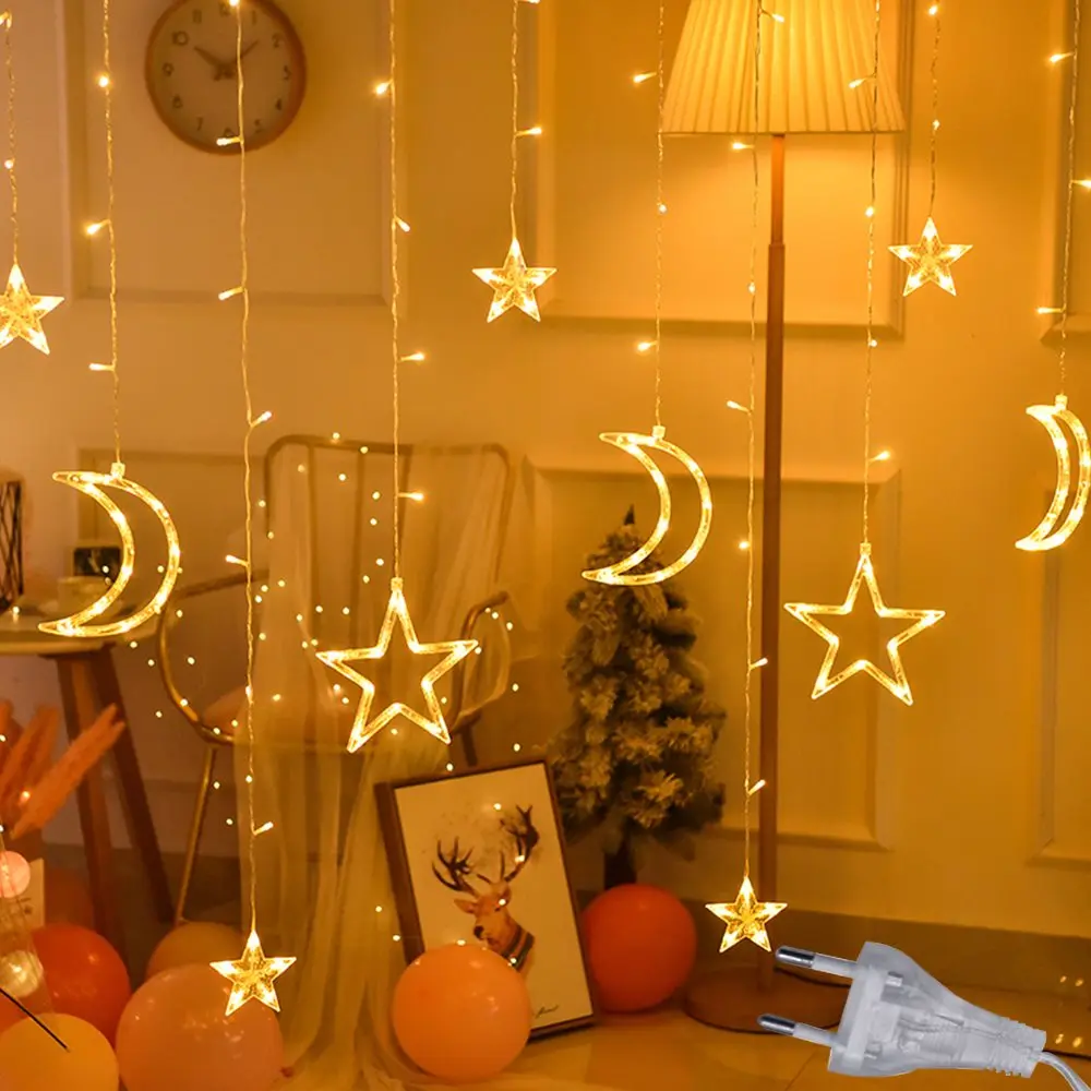 LED  Lamp Curtain Gar Fairy String Lights Christmas Decoration Outdoor For Holid - £68.91 GBP