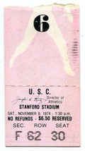 University of Southern California vs Stanford Ticket Stub 11/9/74 NCAA Football - £15.10 GBP