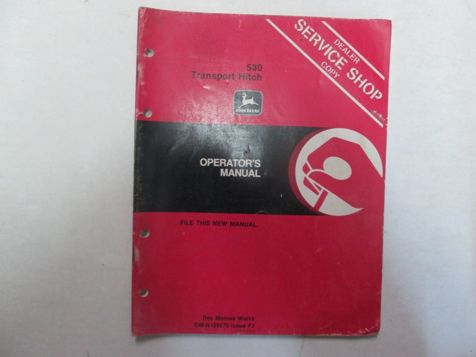 John Deere 530 Transport Hitch Operators Manual Dealer Service Shop Manu... - $9.99