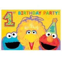 Sesame Street 1st Birthday Party Invitations Save The Date NEW - £11.15 GBP