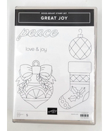 Stampin Up Great Joy Christmas Holidays Rubber Stamps Card Crafting 147849 - £9.43 GBP