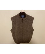 Pendleton 100% Shetland Wool Reversible Fleece Knit Sweater Vest mens large - $58.41