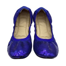 Ollio Ballet Flats Women&#39;s Size 8 ? Blue Sequins ZM1057 - £17.76 GBP