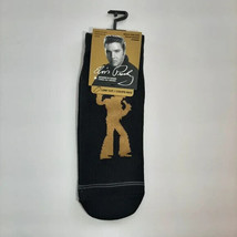 Elvis Presley Men&#39;s Low Cut Socks 1 Pair Gold Singing Elvis Shoe Size 7-... - £9.97 GBP