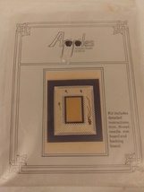 Apples Needlework Designs Little Boy Bear Photo Frame Cross Stitch Kit New - $24.99