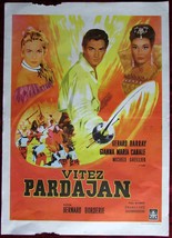 1962 Original Movie Poster Clash of Steel Pardaillan Borderie Barray Fre... - £61.68 GBP