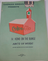 thomas organ home on the range sheet music 1967 ABC&#39;s of music - $5.94