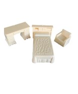 Rosewood Manor Dollhouse Doll Furniture Lot 1980&#39;s Today&#39;s Kids Bed Desk... - $17.78 CAD