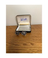 Remington silver colored cuff links vintage eye - £18.78 GBP