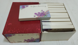 Vtg New Box 500 Sealed On Your Anniversary Florist Encl Greeting Cards Gift Tags - £28.71 GBP