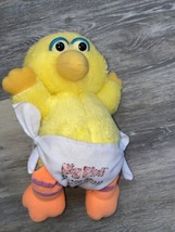  Baby Big Bird 12&quot; Sesame Street 80&#39;s Vintage Hasbro Softies Plush - £3.06 GBP