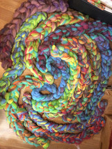 8 oz Braid of dyed wool roving - £14.20 GBP+