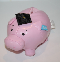 Hallmark Graduation Pig 6&quot; Pink Vinyl Piggy Bank Plush Gift Card Holder Stuffed - £8.42 GBP