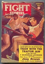 Fight Stories Pulp Summer 1949-GEORGE Gross Boxing Cover Vg - £65.11 GBP
