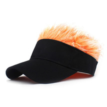 Saisifen Men Novelty Outdoor Sports Baseball Cap Black Hats Orange Hair - £14.93 GBP