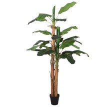 Artificial Banana Tree 9 Leaves 120 cm Green - £42.52 GBP
