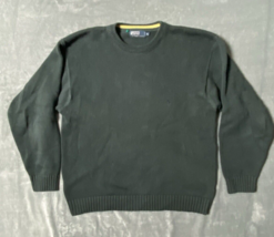 Polo Ralph Lauren Sweater Men&#39;s XL Dark Green Heavy Cotton Crew Neck Pul... - $18.49