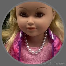 Classic Pearl Knotted Doll Necklace • 18 Inch Fashion Doll Jewelry - £6.15 GBP